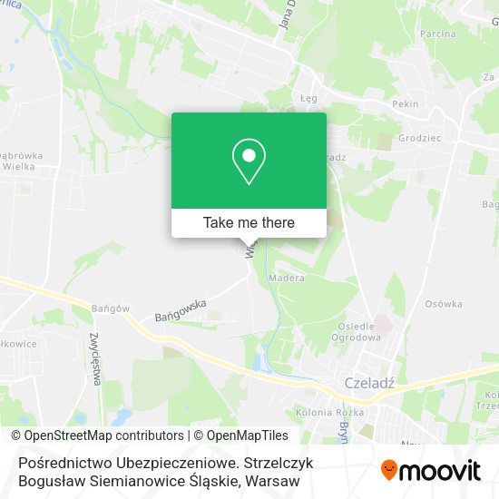 Pośrednictwo Ubezpieczeniowe. Strzelczyk Bogusław Siemianowice Śląskie map