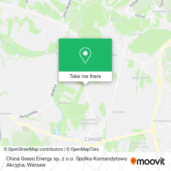 China Green Energy sp. z o.o. Spółka Komandytowo Akcyjna map