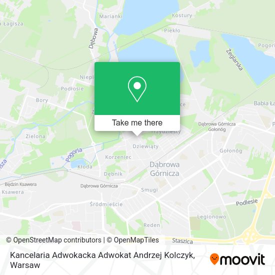 Карта Kancelaria Adwokacka Adwokat Andrzej Kolczyk