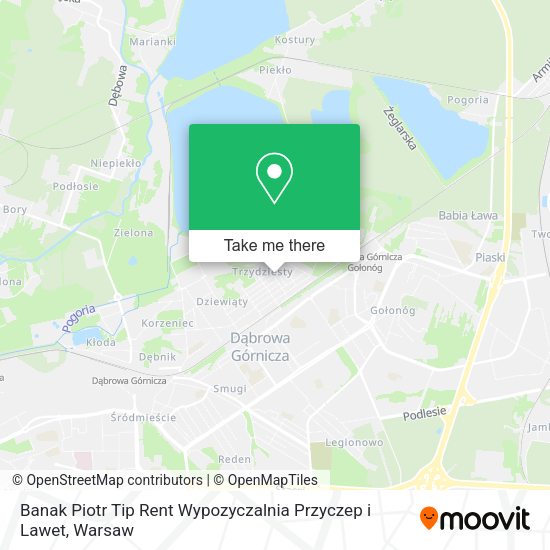 Banak Piotr Tip Rent Wypozyczalnia Przyczep i Lawet map