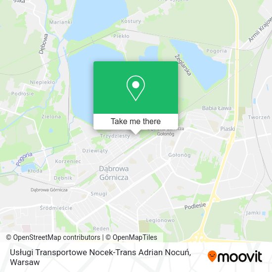 Usługi Transportowe Nocek-Trans Adrian Nocuń map