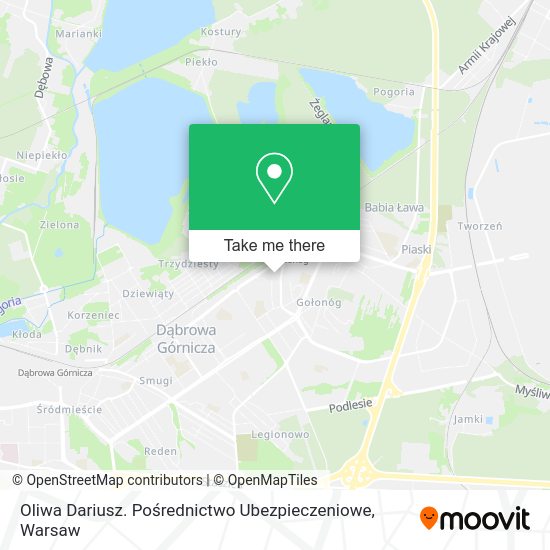 Oliwa Dariusz. Pośrednictwo Ubezpieczeniowe map