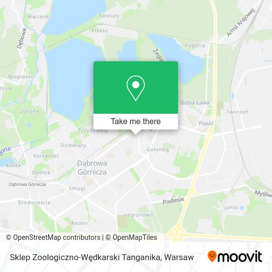 Sklep Zoologiczno-Wędkarski Tanganika map