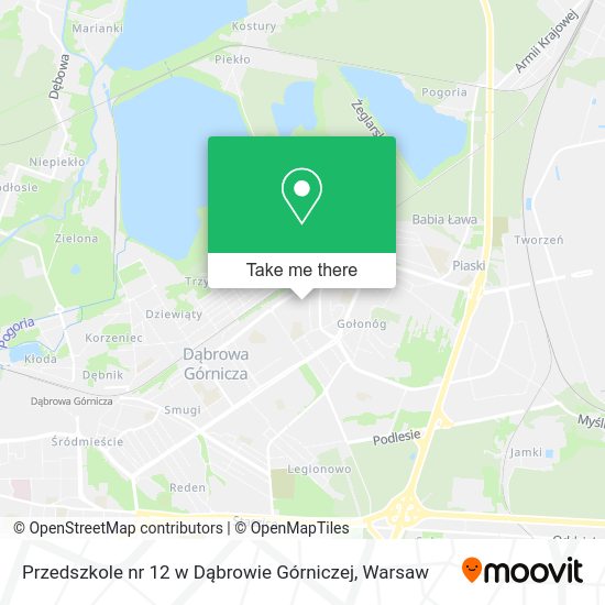 Przedszkole nr 12 w Dąbrowie Górniczej map