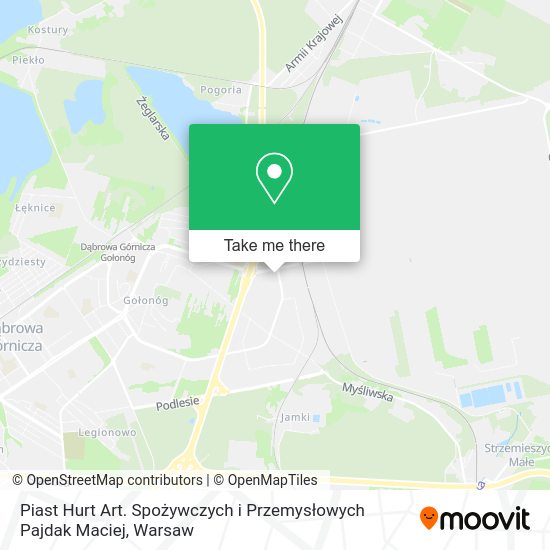 Piast Hurt Art. Spożywczych i Przemysłowych Pajdak Maciej map