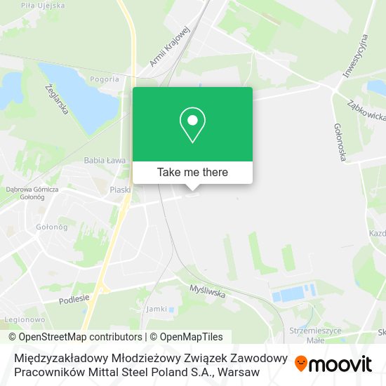 Międzyzakładowy Młodzieżowy Związek Zawodowy Pracowników Mittal Steel Poland S.A. map