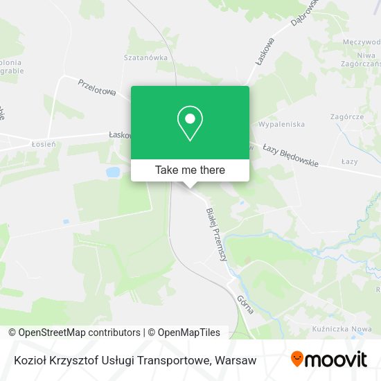 Карта Kozioł Krzysztof Usługi Transportowe