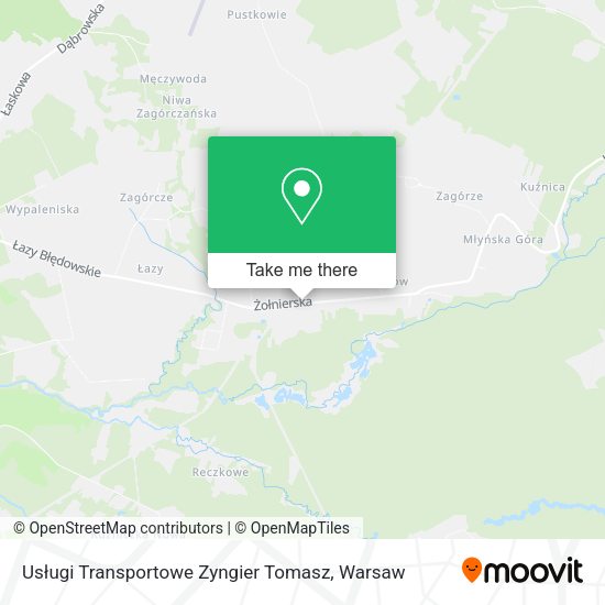 Usługi Transportowe Zyngier Tomasz map