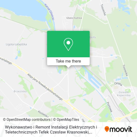 Wykonawstwo i Remont Instalacji Elektrycznych i Teletechnicznych Tefek Czesław Krasnowski map