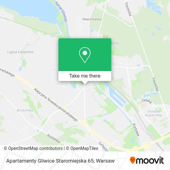 Apartamenty Gliwice Staromiejska 65 map