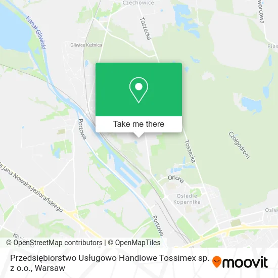 Карта Przedsiębiorstwo Usługowo Handlowe Tossimex sp. z o.o.