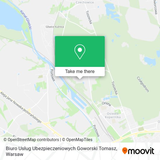 Biuro Usług Ubezpieczeniowych Goworski Tomasz map