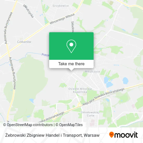 Карта Żebrowski Zbigniew Handel i Transport