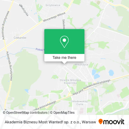 Карта Akademia Biznesu Most Wanted! sp. z o.o.