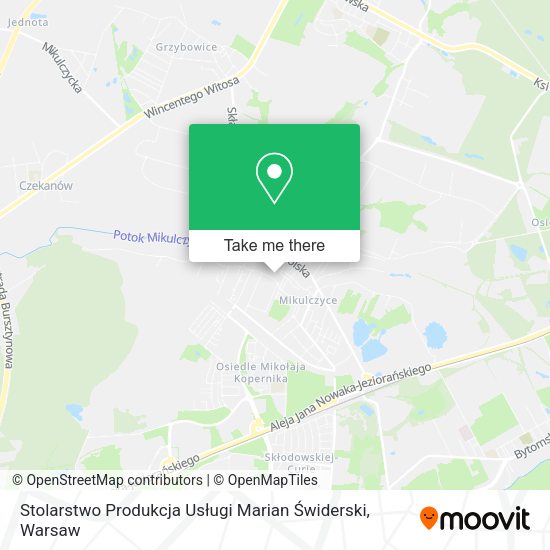 Stolarstwo Produkcja Usługi Marian Świderski map