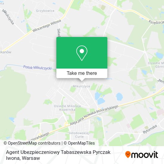 Agent Ubezpieczeniowy Tabaszewska Pyrczak Iwona map