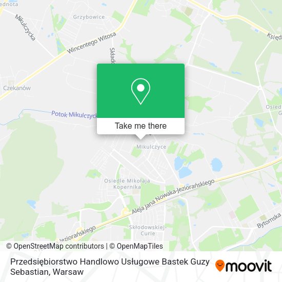 Przedsiębiorstwo Handlowo Usługowe Bastek Guzy Sebastian map