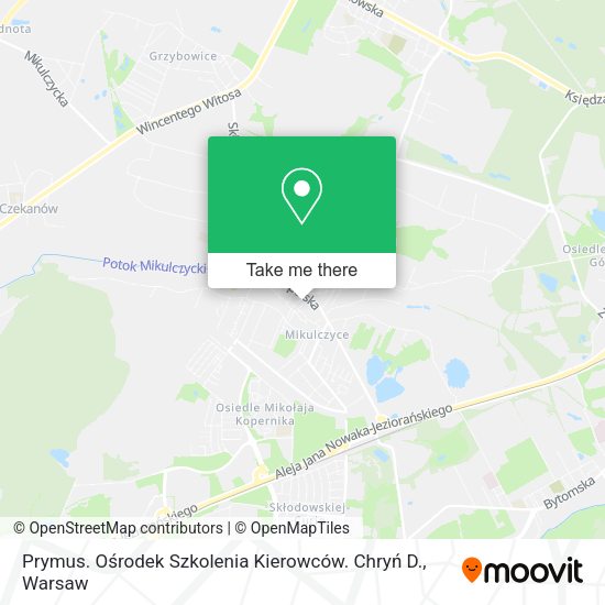 Prymus. Ośrodek Szkolenia Kierowców. Chryń D. map