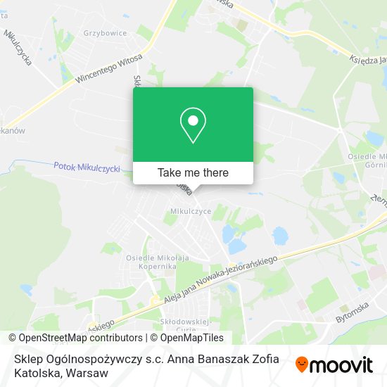 Sklep Ogólnospożywczy s.c. Anna Banaszak Zofia Katolska map