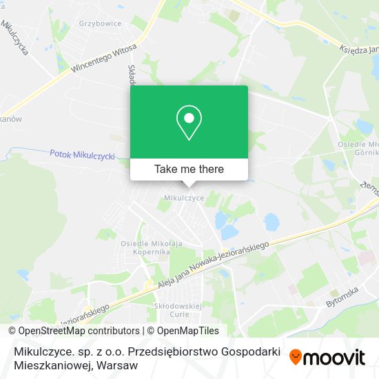 Mikulczyce. sp. z o.o. Przedsiębiorstwo Gospodarki Mieszkaniowej map