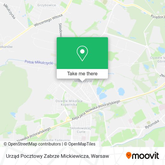 Urząd Pocztowy Zabrze Mickiewicza map