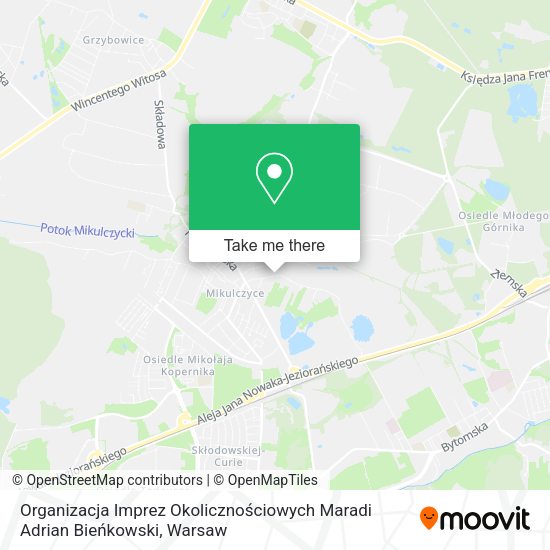 Organizacja Imprez Okolicznościowych Maradi Adrian Bieńkowski map