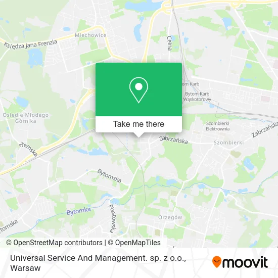 Карта Universal Service And Management. sp. z o.o.