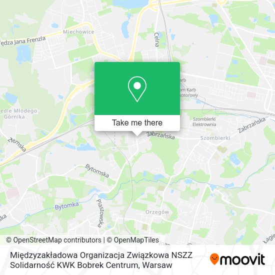 Międzyzakładowa Organizacja Związkowa NSZZ Solidarność KWK Bobrek Centrum map