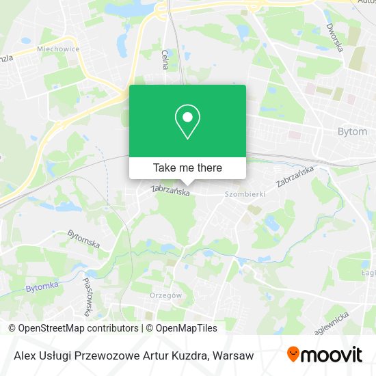 Alex Usługi Przewozowe Artur Kuzdra map