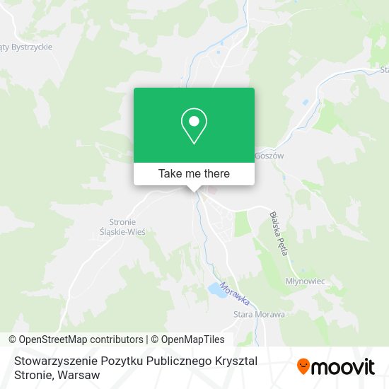 Карта Stowarzyszenie Pozytku Publicznego Krysztal Stronie