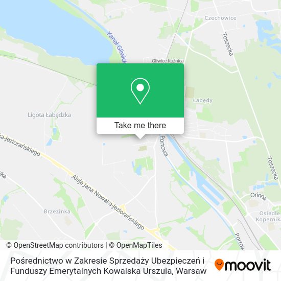 Pośrednictwo w Zakresie Sprzedaży Ubezpieczeń i Funduszy Emerytalnych Kowalska Urszula map