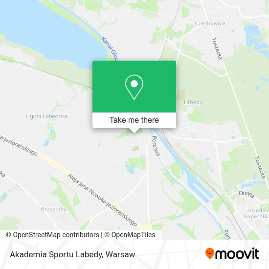 Карта Akademia Sportu Labedy