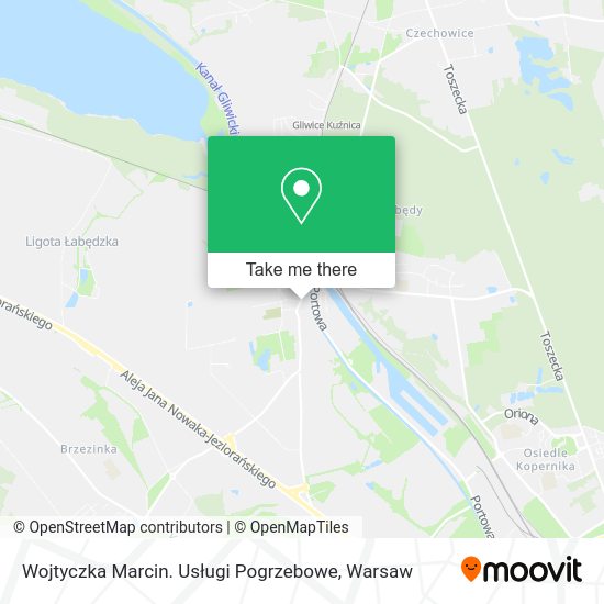 Wojtyczka Marcin. Usługi Pogrzebowe map