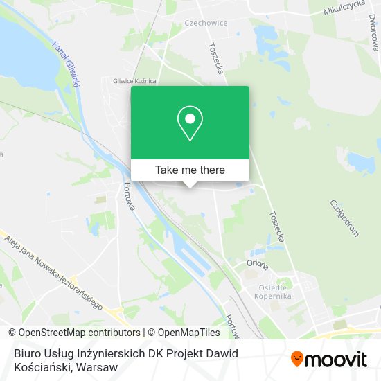 Biuro Usług Inżynierskich DK Projekt Dawid Kościański map