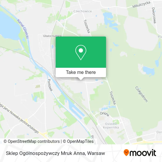 Карта Sklep Ogólnospożywczy Mruk Anna