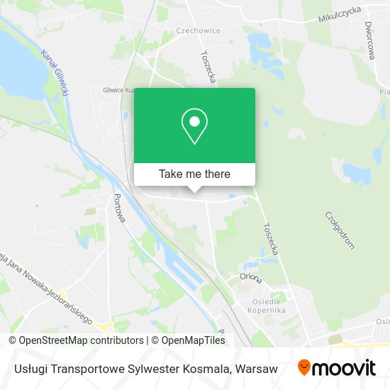 Usługi Transportowe Sylwester Kosmala map