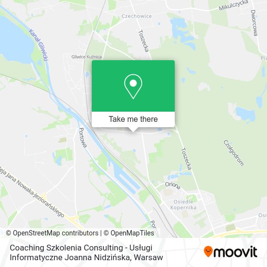 Coaching Szkolenia Consulting - Usługi Informatyczne Joanna Nidzińska map