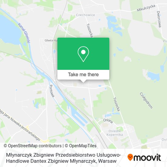 Młynarczyk Zbigniew Przedsiebiorstwo Usługowo-Handlowe Dantex Zbigniew Młynarczyk map