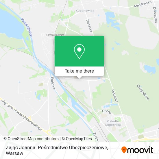 Zając Joanna. Pośrednictwo Ubezpieczeniowe map