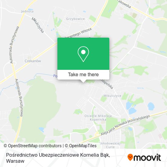 Pośrednictwo Ubezpieczeniowe Kornelia Bąk map