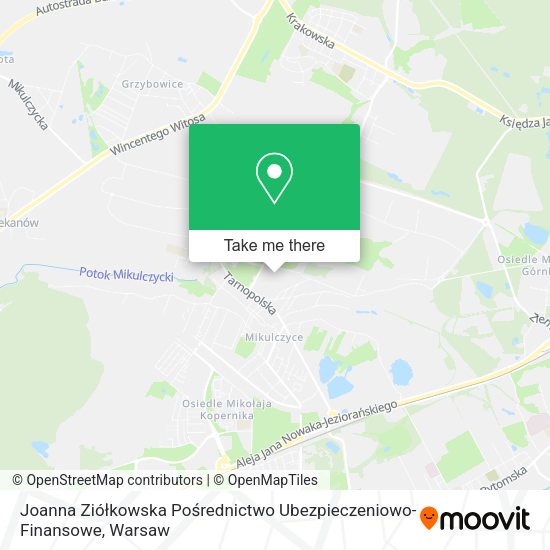 Joanna Ziółkowska Pośrednictwo Ubezpieczeniowo-Finansowe map