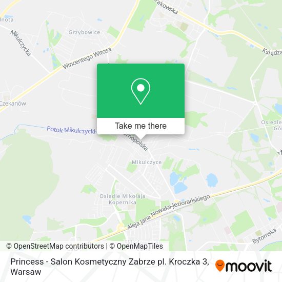 Карта Princess - Salon Kosmetyczny Zabrze pl. Kroczka 3