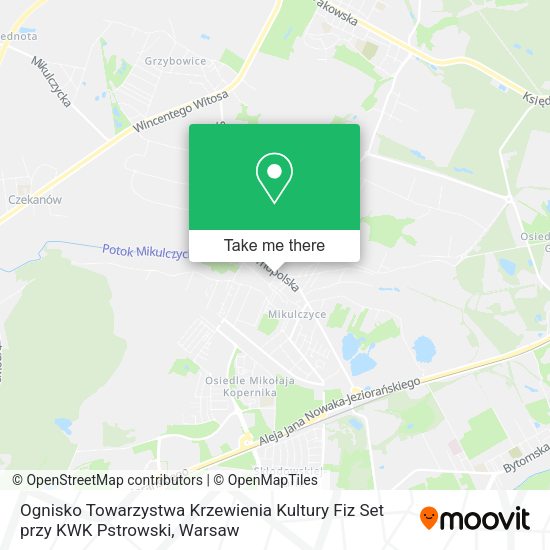 Ognisko Towarzystwa Krzewienia Kultury Fiz Set przy KWK Pstrowski map