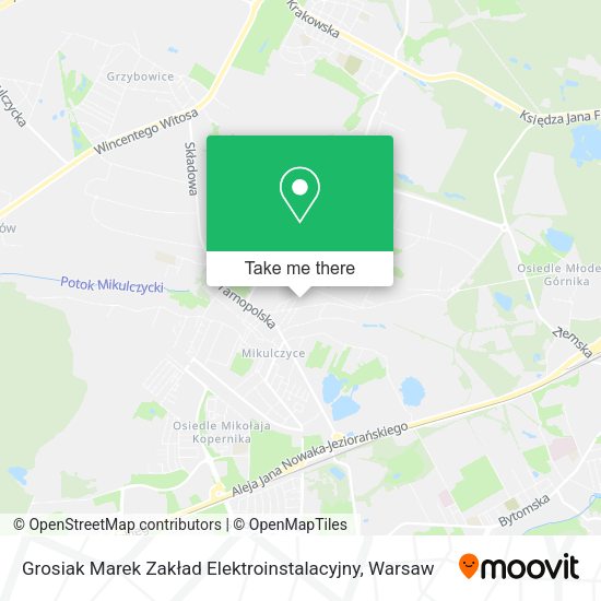 Grosiak Marek Zakład Elektroinstalacyjny map