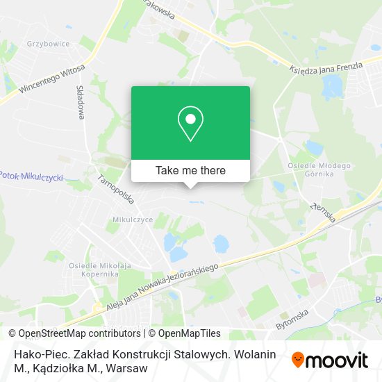 Hako-Piec. Zakład Konstrukcji Stalowych. Wolanin M., Kądziołka M. map