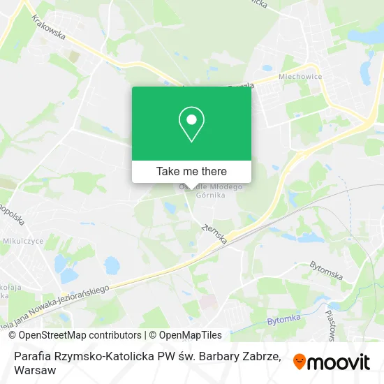 Карта Parafia Rzymsko-Katolicka PW św. Barbary Zabrze