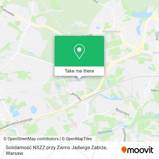 Solidarność NSZZ przy Zwms Jadwiga Zabrze map