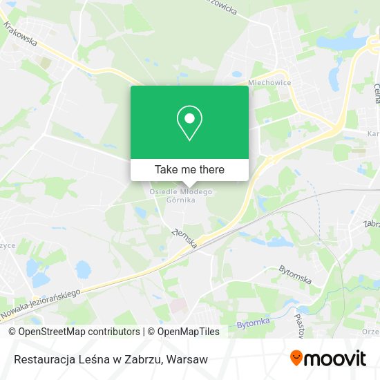 Restauracja Leśna w Zabrzu map