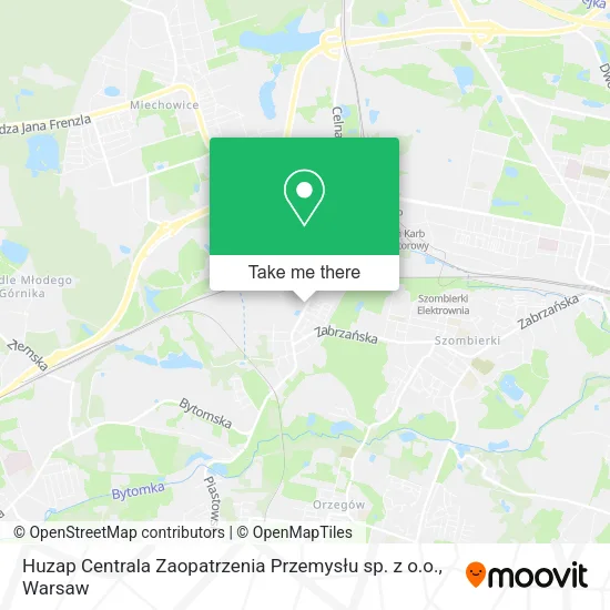 Карта Huzap Centrala Zaopatrzenia Przemysłu sp. z o.o.
