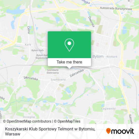 Koszykarski Klub Sportowy Telmont w Bytomiu map